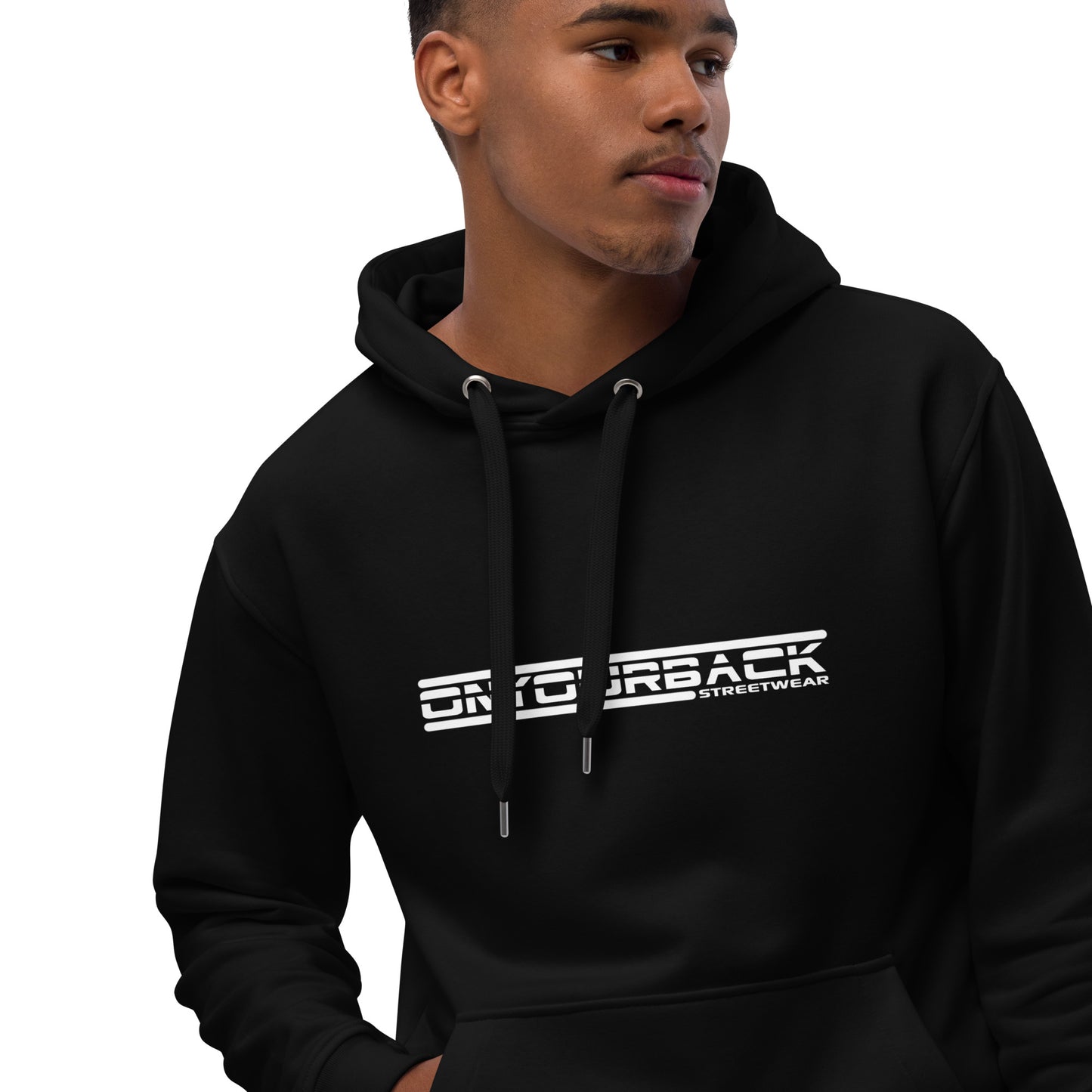 “YOU CANT CATCH ME” Premium eco hoodie (Black)