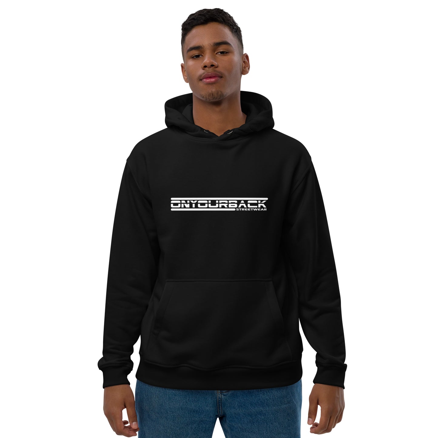 “YOU CANT CATCH ME” Premium eco hoodie (Black)