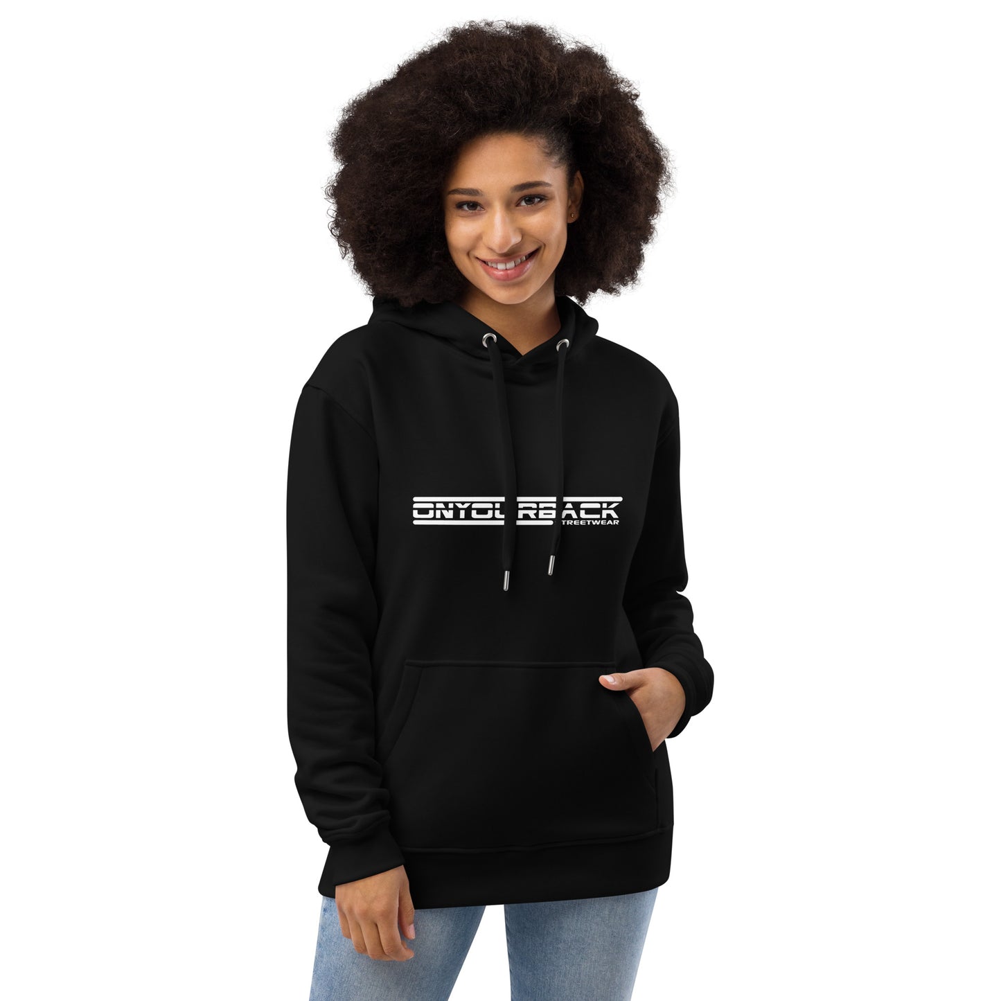 “YOU CANT CATCH ME” Premium eco hoodie (Black)